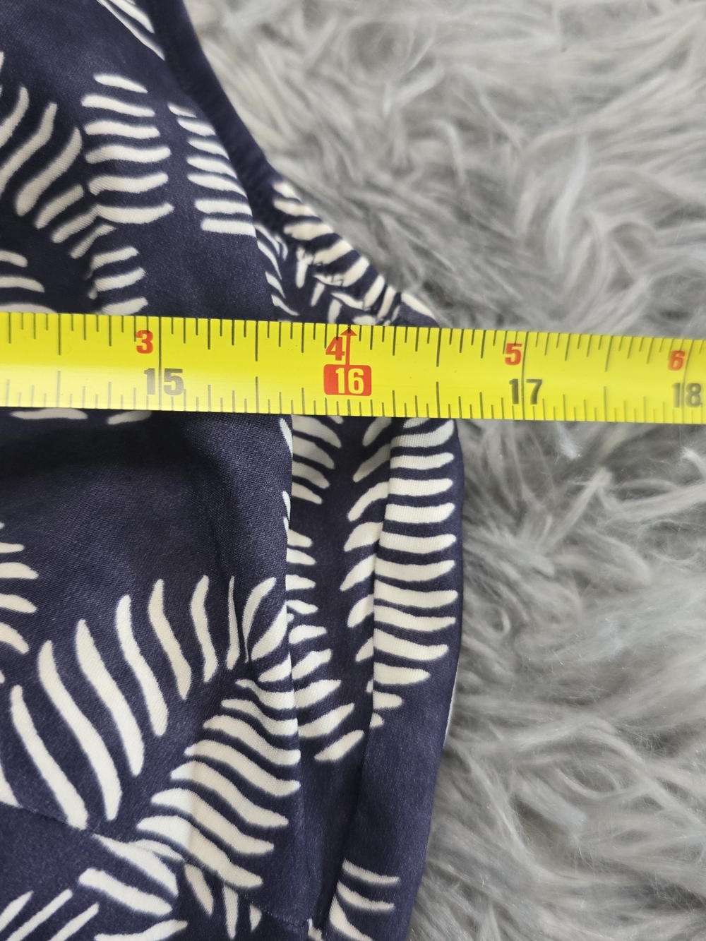 Navy Leaf-Print One-Piece Swimsuit With Tie Details - Picture 8 of 11
